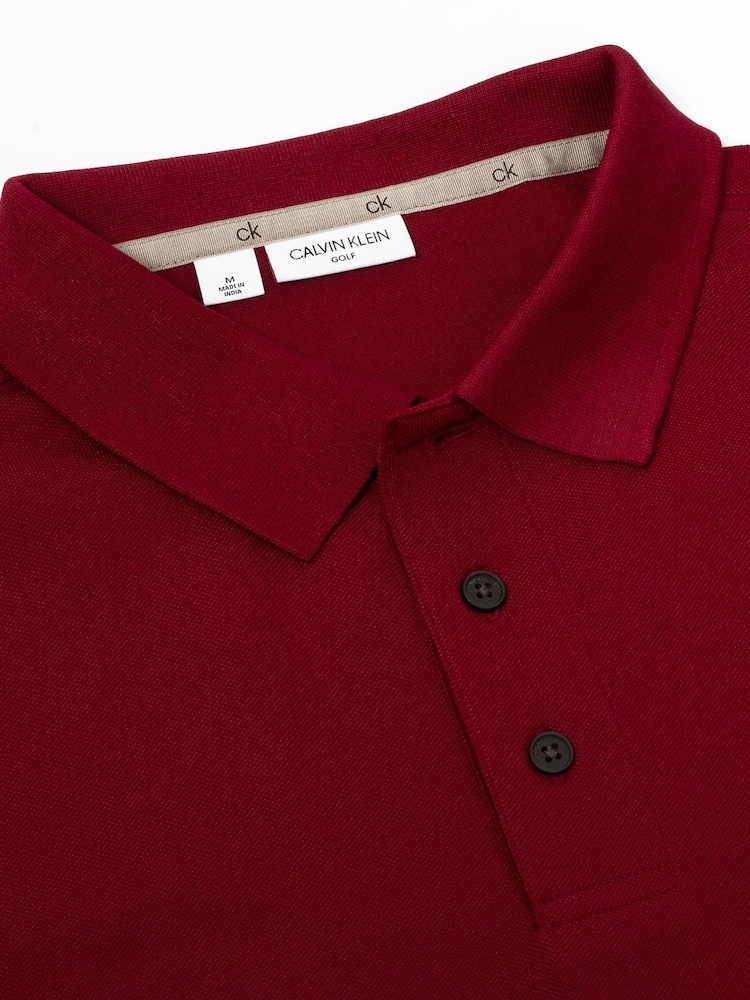 Bordeauxrood - Calvin Klein Golf Planet poloshirt - Image 4 of 5