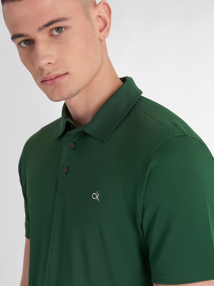 Zielony - Calvin Klein Golf Planet Polo Shirt - Image 4 of 7
