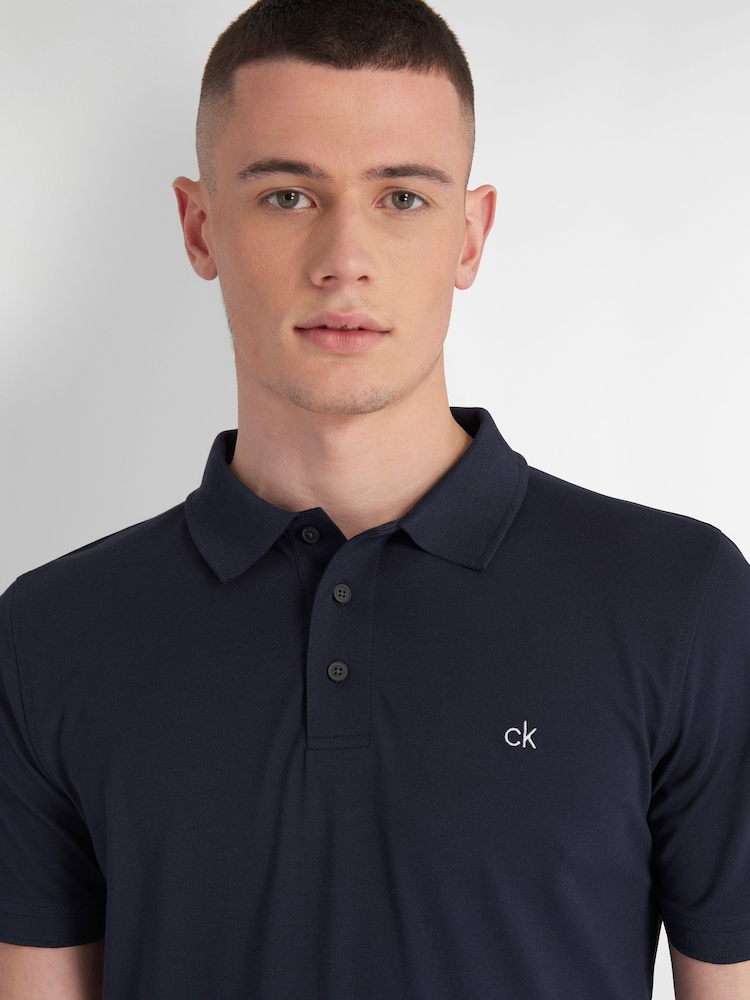 Donkerblauw - Calvin Klein Golf Planet poloshirt - Image 4 of 8