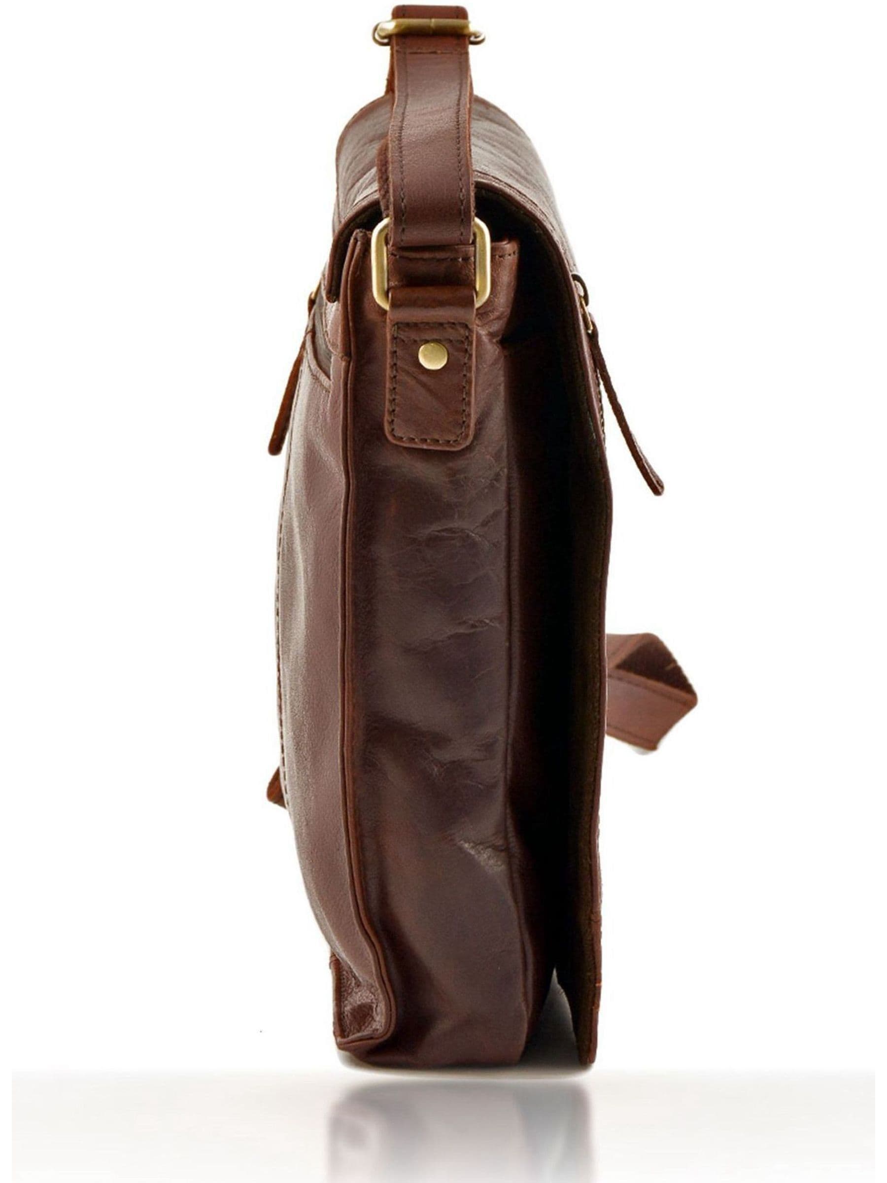 Buy Lakeland Leather Brown Medium Keswick Leather Messenger Bag from the Next UK online shop