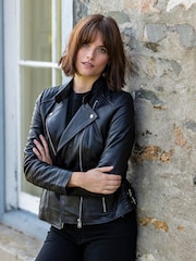 Zwart - Lakeland Leather Toni Biker Jacket - Image 1 of 10