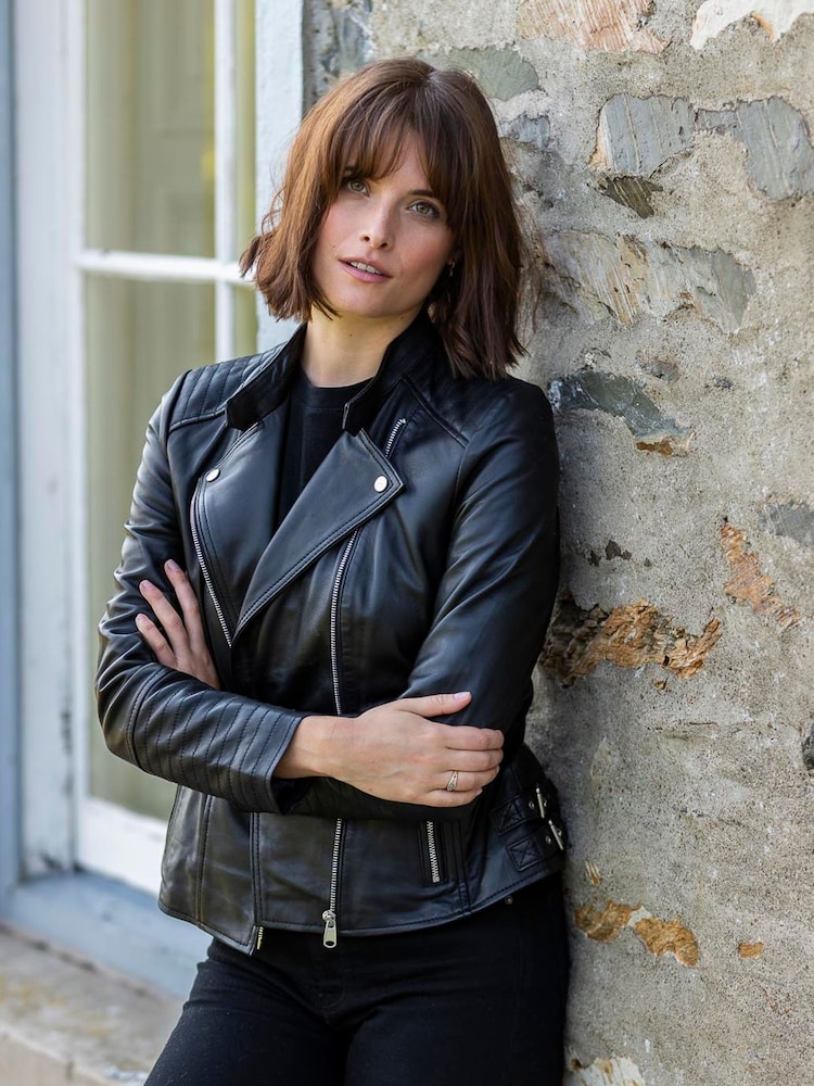 Zwart - Lakeland Leather Toni Biker Jacket - Image 1 of 10