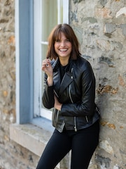 Zwart - Lakeland Leather Toni Biker Jacket - Image 2 of 10
