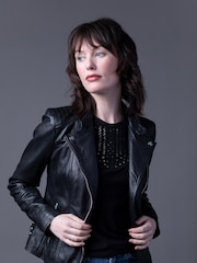 Zwart - Lakeland Leather Toni Biker Jacket - Image 4 of 10