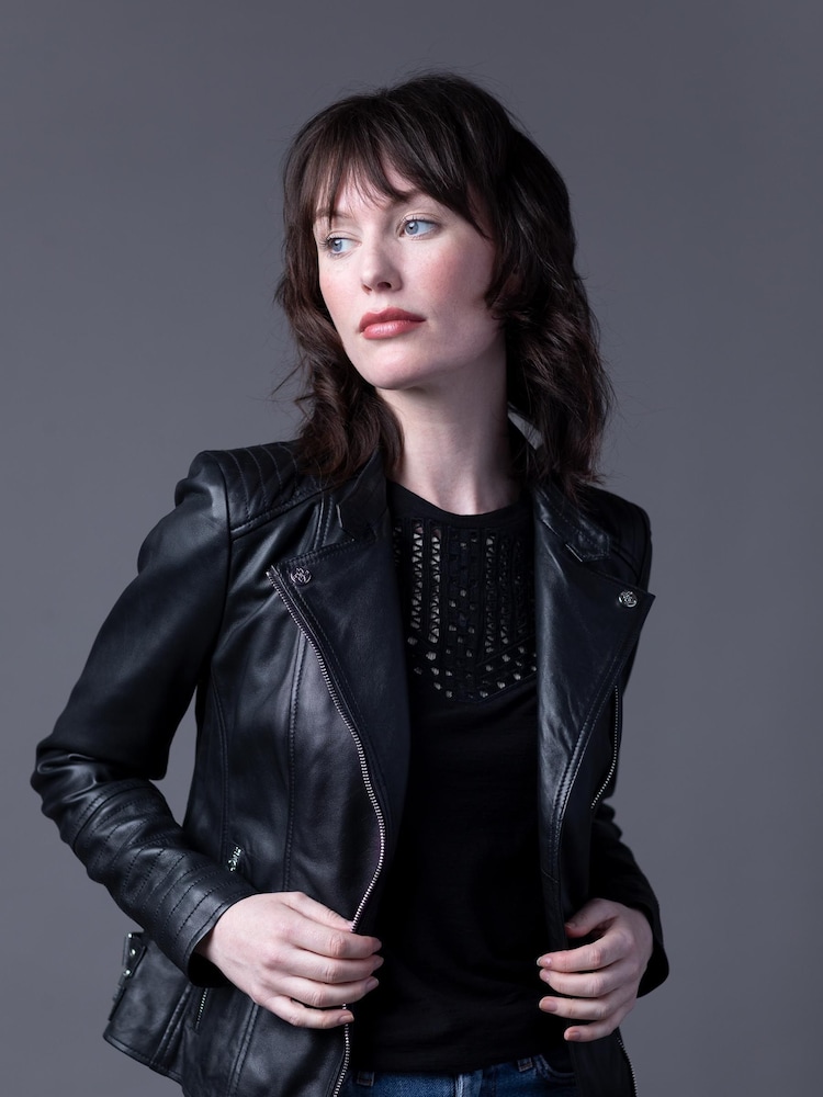 Zwart - Lakeland Leather Toni Biker Jacket - Image 4 of 10