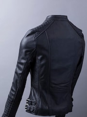 Zwart - Lakeland Leather Toni Biker Jacket - Image 6 of 10