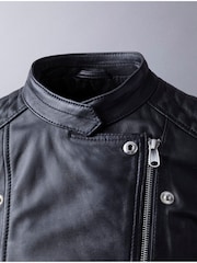 Zwart - Lakeland Leather Toni Biker Jacket - Image 7 of 10