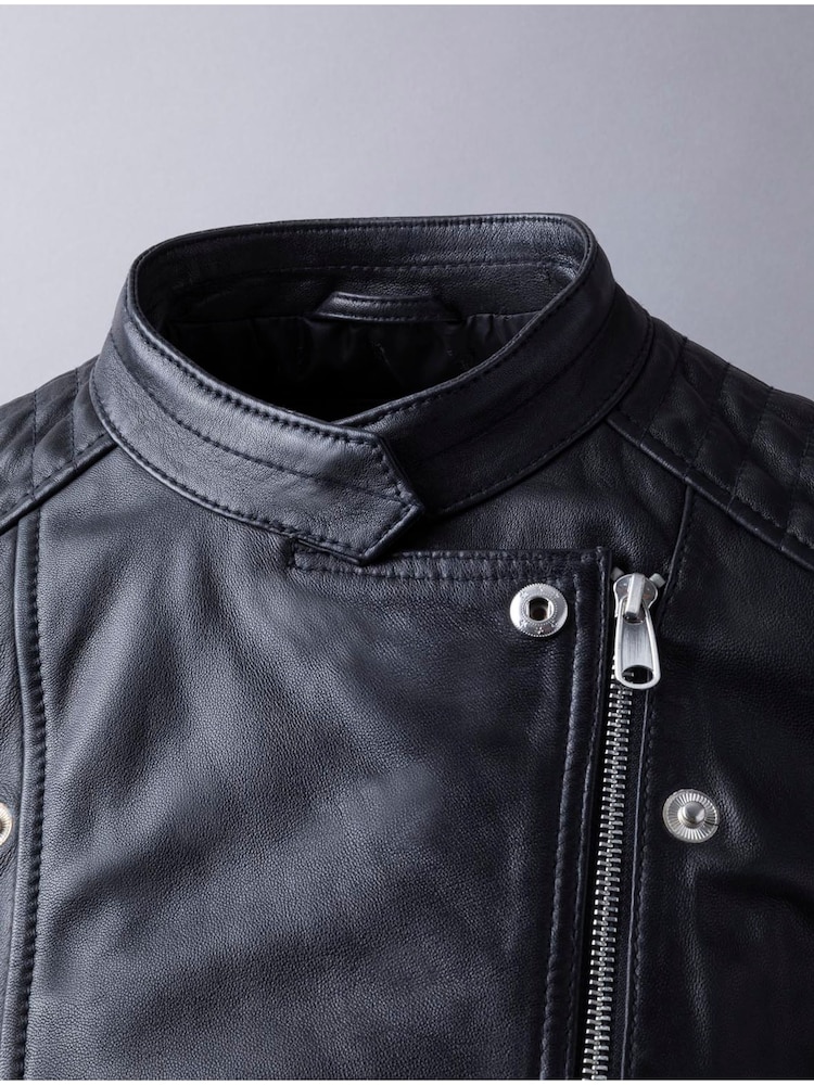 Zwart - Lakeland Leather Toni Biker Jacket - Image 7 of 10