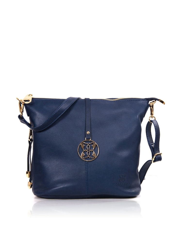 Lakeland Leather Navy Blue Cartmel Leather Cross-Body Bag - Image 1 of 5