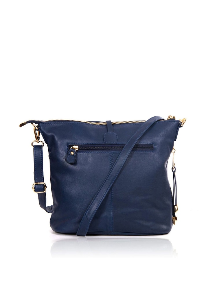 Lakeland Leather Navy Blue Cartmel Leather Cross-Body Bag - Image 2 of 5