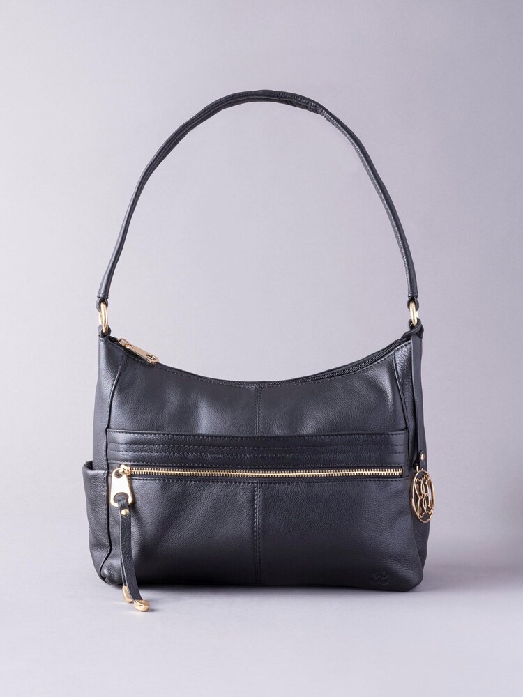 Lakeland Leather Black Cartmel Leather Shoulder Bag - Image 1 of 5