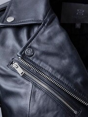 Lakeland Leather Black Grasmere Leather Biker Jacket - Image 10 of 10