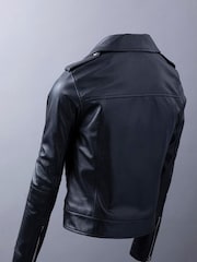 Lakeland Leather Black Grasmere Leather Biker Jacket - Image 6 of 10