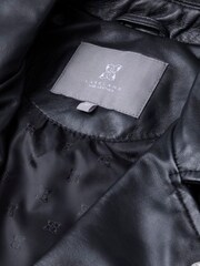 Lakeland Leather Black Grasmere Leather Biker Jacket - Image 7 of 10