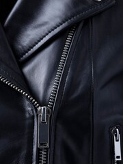 Lakeland Leather Black Grasmere Leather Biker Jacket - Image 9 of 10