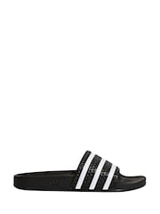 adidas Originals Black Adilette Slides - Image 1 of 10