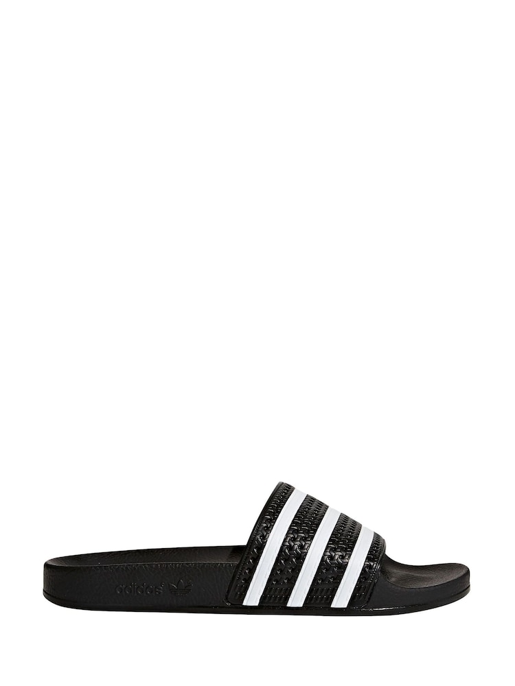 adidas Originals Black Adilette Slides - Image 1 of 10