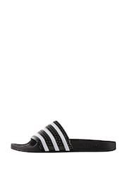 adidas Originals Black Adilette Slides - Image 2 of 10