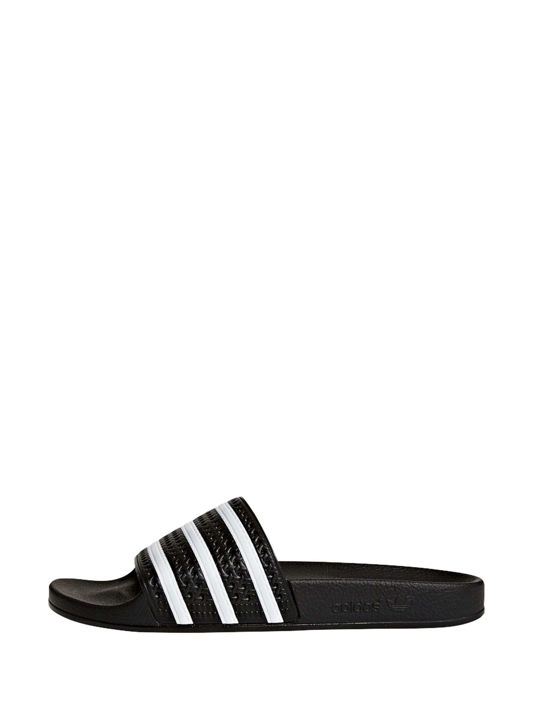 Adidas originals adilette furry slider sandals in black online