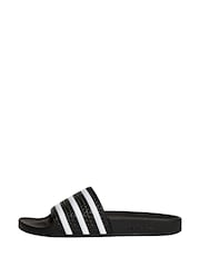 adidas Originals Black Adilette Slides - Image 3 of 10