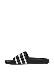adidas Originals Black Adilette Slides - Image 5 of 10