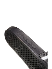 adidas Originals Black Adilette Slides - Image 8 of 10