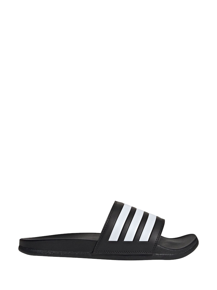 adidas Black/chrome Adilette Comfort Slides - Image 1 of 8
