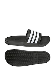 adidas Black/chrome Adilette Comfort Slides - Image 2 of 8