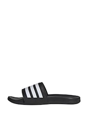 adidas Black/chrome Adilette Comfort Slides - Image 3 of 8