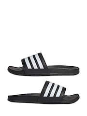 adidas Black/chrome Adilette Comfort Slides - Image 4 of 8