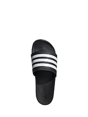 adidas Black/chrome Adilette Comfort Slides - Image 6 of 8