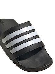 adidas Black/chrome Adilette Comfort Slides - Image 7 of 8
