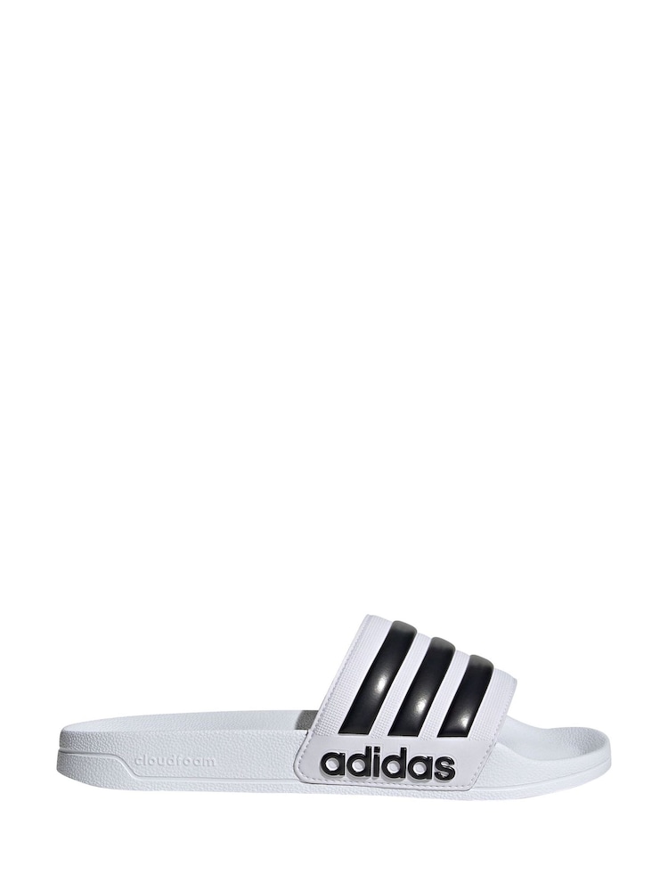 أبيض - شبشب رياضي Adilette Shower من adidas - صورة 1 من 8