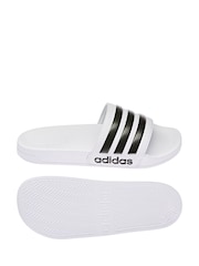 أبيض - شبشب رياضي Adilette Shower من adidas - صورة 2 من 8