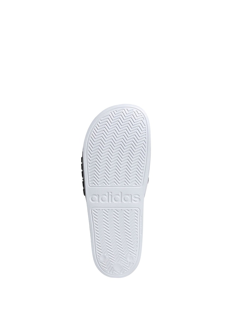 adidas White Sportswear Adilette Shower Sliders - Image 5 of 8