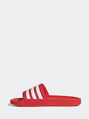 adidas Red Sportswear Adilette Shower Sliders - Image 2 of 9