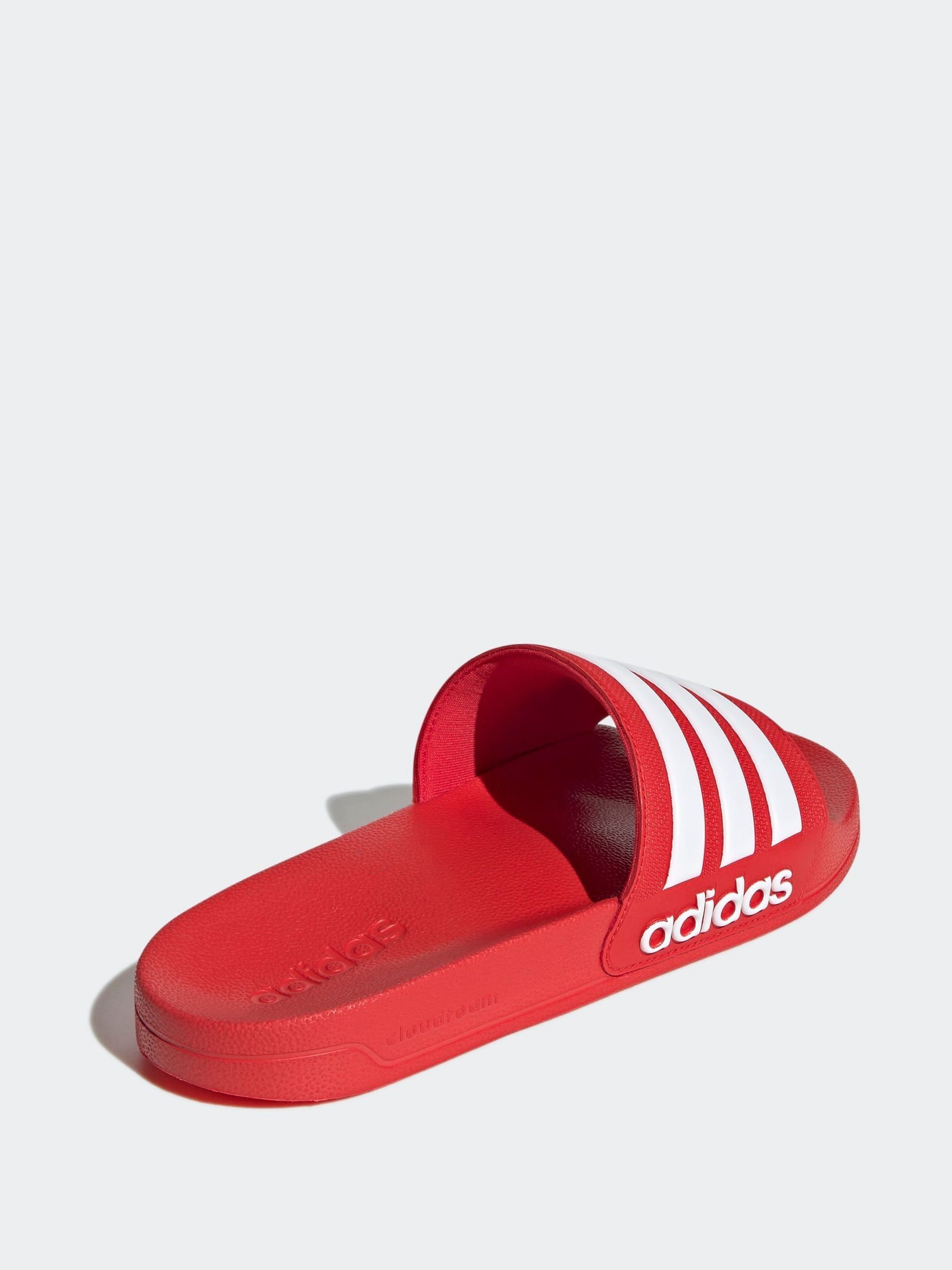 Buy adidas Red Sportswear Adilette Shower Sliders from Next USA display picture 2