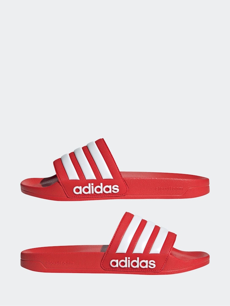 Rouge - Claquettes de douche adidas Sportswear Adilette - Image 5 of 9