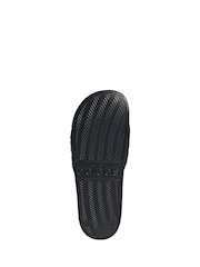 adidas Black/White Sportswear Adilette Shower Sliders - Image 6 of 9