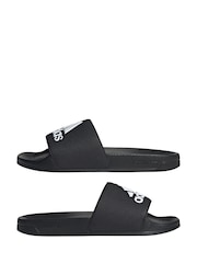 adidas Black Sportswear Adilette Shower Slides - Image 5 of 10