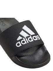 adidas Black Sportswear Adilette Shower Slides - Image 9 of 10