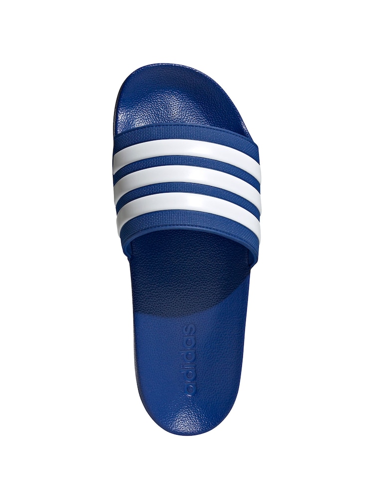 adidas Blue Sportswear Adilette Shower Sliders - Image 4 of 7
