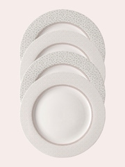 Laura Ashley Set of 4 White Wild Clematis Dinner Set of 4 Dinner Plates - Image 3 of 3