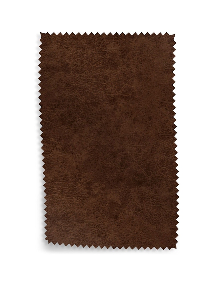 Monza Faux Leather Easy Clean Chestnut Fabrpic Swatch - Image 1 of 1