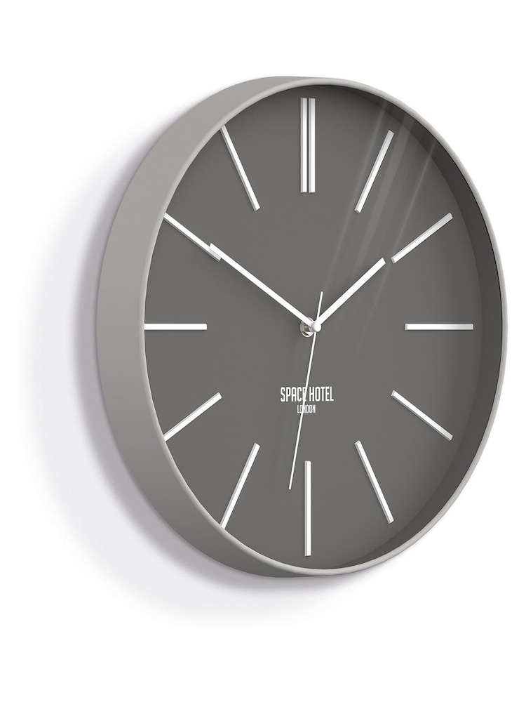 Space Hotel Grey Sci Fi Sid Wall Clock - Image 4 of 4