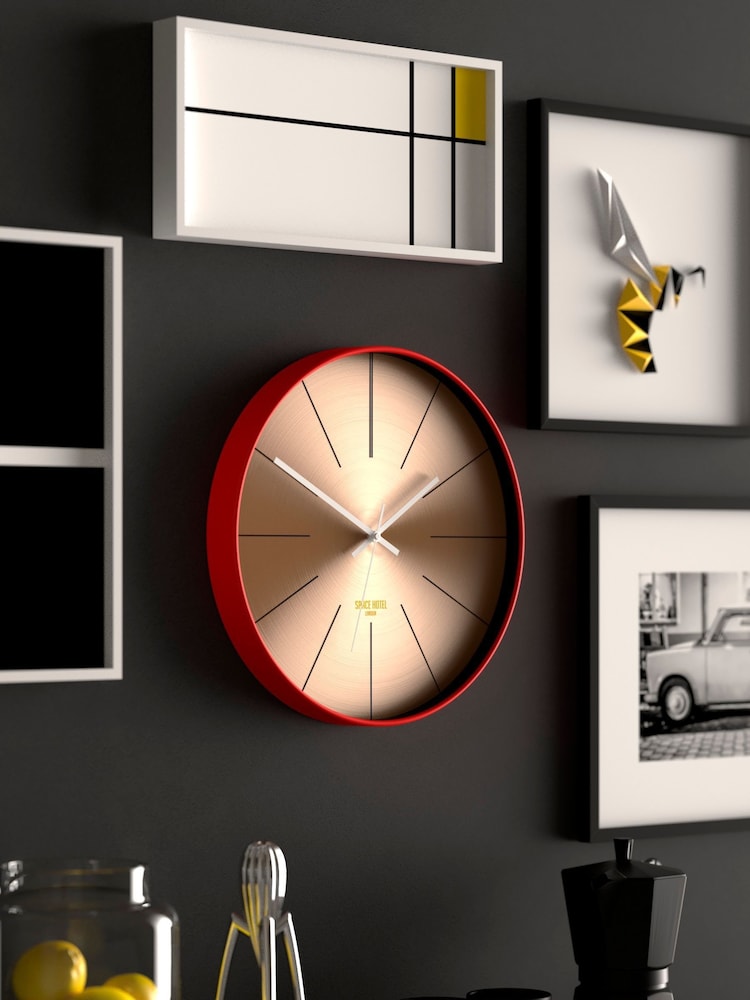 Space Hotel Red District 12 Wall Clock - Image 2 of 4