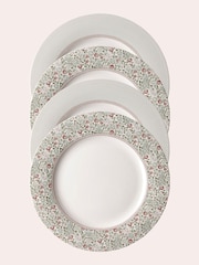 Laura Ashley Set of 4 Green Wild Clematis Plates - Image 3 of 3