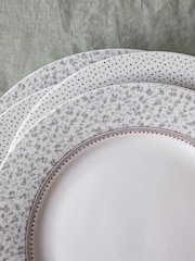 Laura Ashley Set of 4 Green Wild Clematis Dinner Set of 4 Side Plates - Image 2 of 3