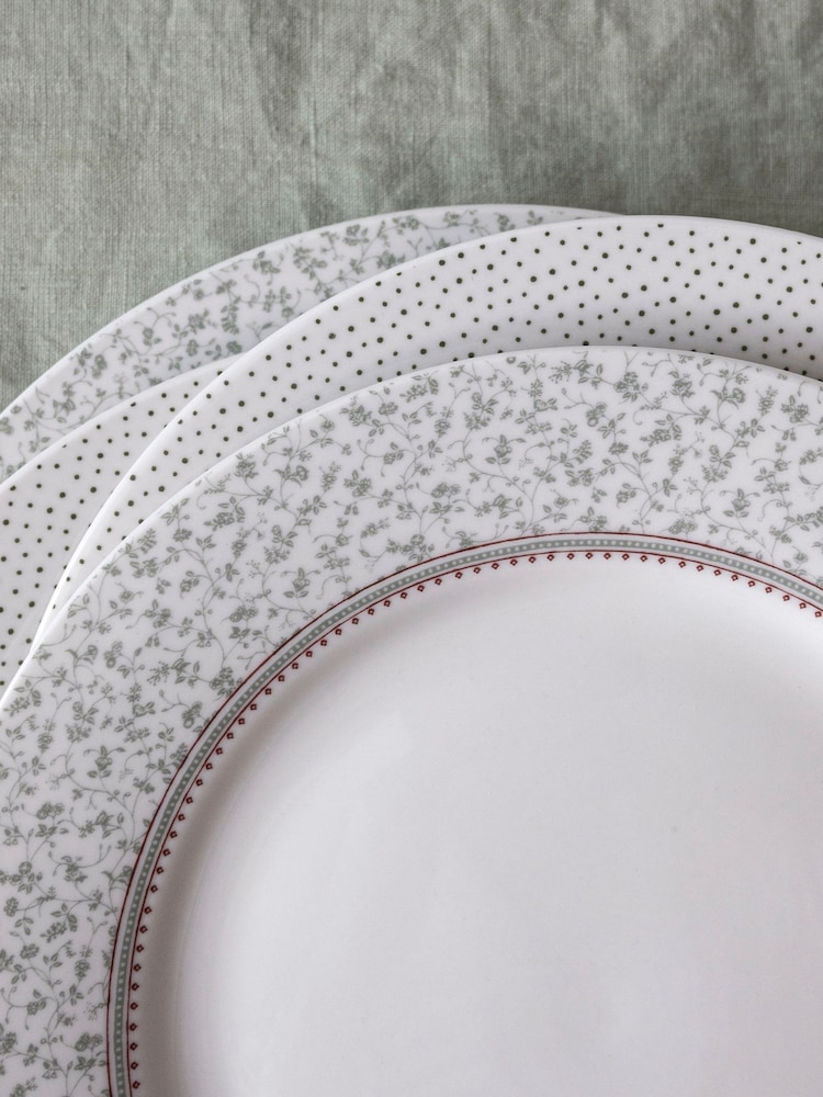 Laura Ashley Set of 4 Green Wild Clematis Dinner Set of 4 Side Plates - Image 2 of 3