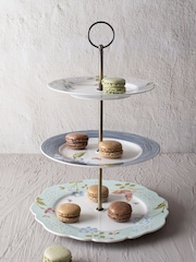 Laura Ashley Green Heritage Collectables 3 Tier Cake Stand - Image 1 of 3